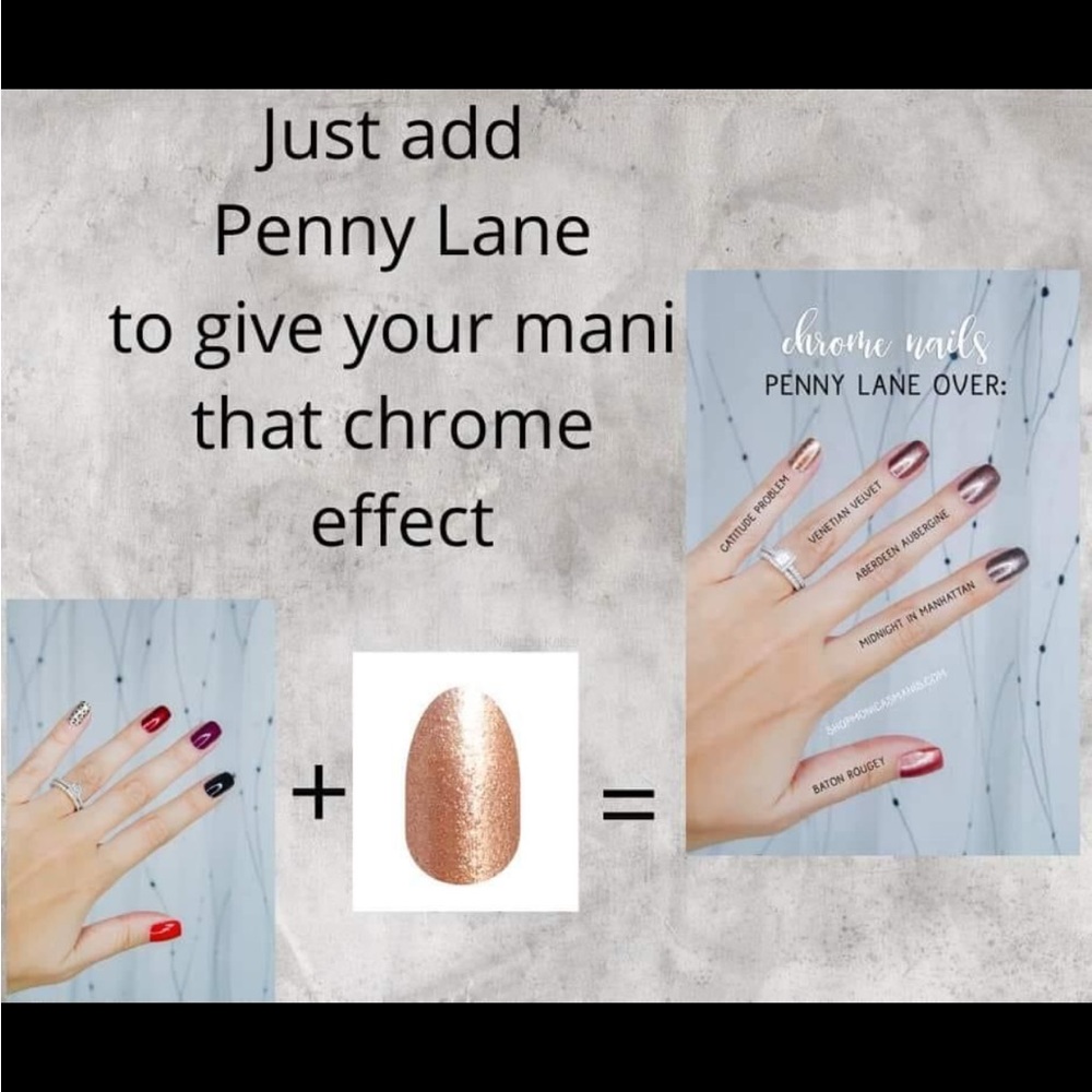 *Retired* Color Street: Penny Lane | Copper Metallic Gold Shimmer Party Peach - Picture 6 of 15